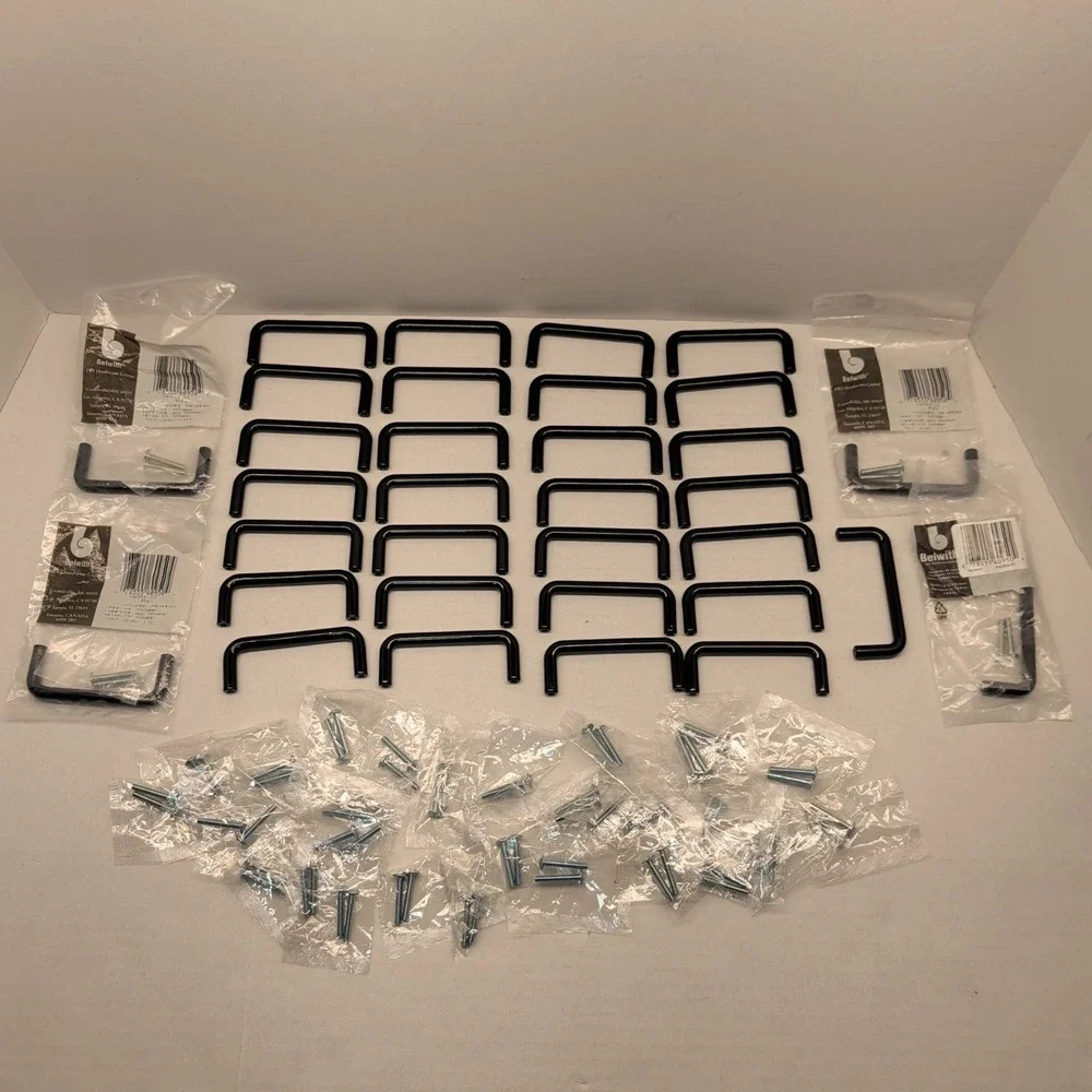 Lot of 33 Belwith Black Cabinet Drawer Pull Handle 3